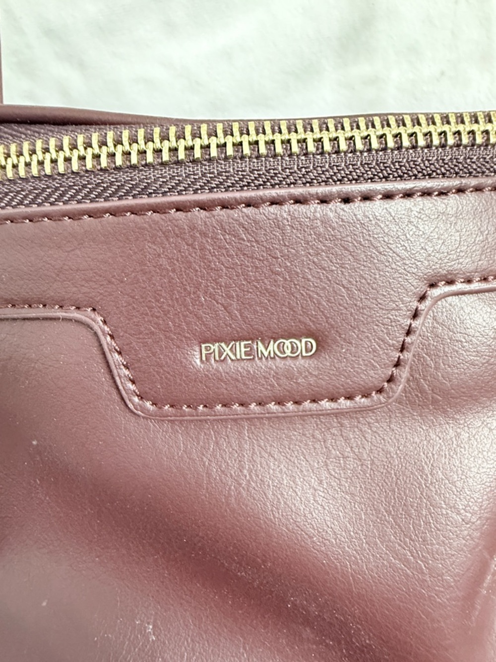 Pixie Mood Brooklyn Waist Bag in Deep Burgundy with Gold Hardware